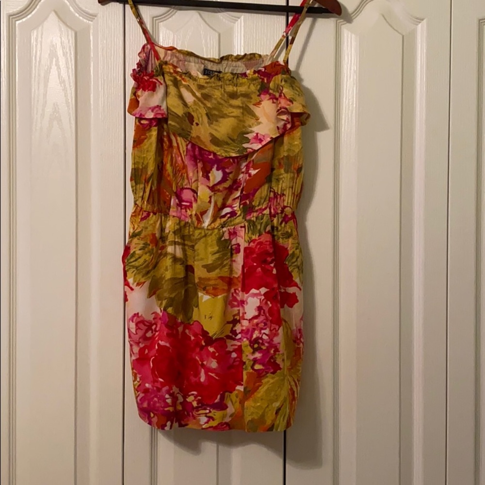 J Crew floral mini dress